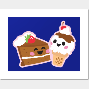 Cake and Ice Cream Buddies Posters and Art